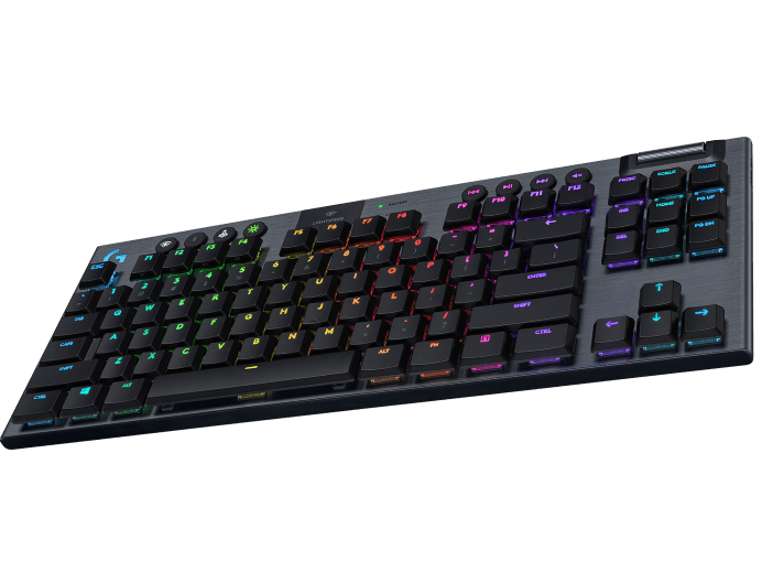 Logitech G913 TKL Lightspeed Wireless Mechanical Low Profile Lightsync RGB Advanced Wireless & Bluetooth - Clicky Logitech G913 TKL Lightspeed Wireless Mechanical Low Profile Lightsync RGB Advanced Wireless & Bluetooth - Clicky
